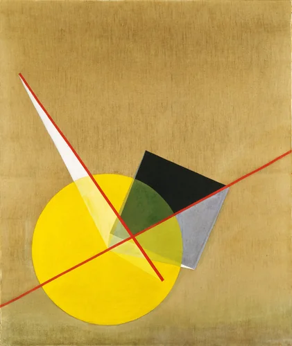 Yellow Circle by László Moholy-Nagy, painting, 1921