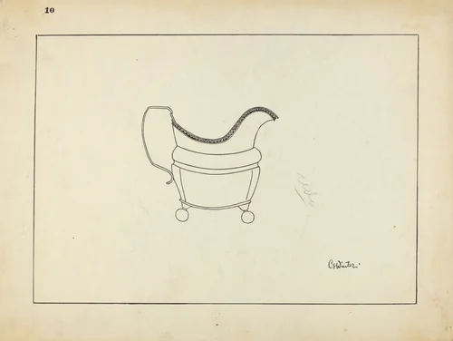 Study of Cream Pitcher by Charlotte Winter, index of american design, 1935-1942