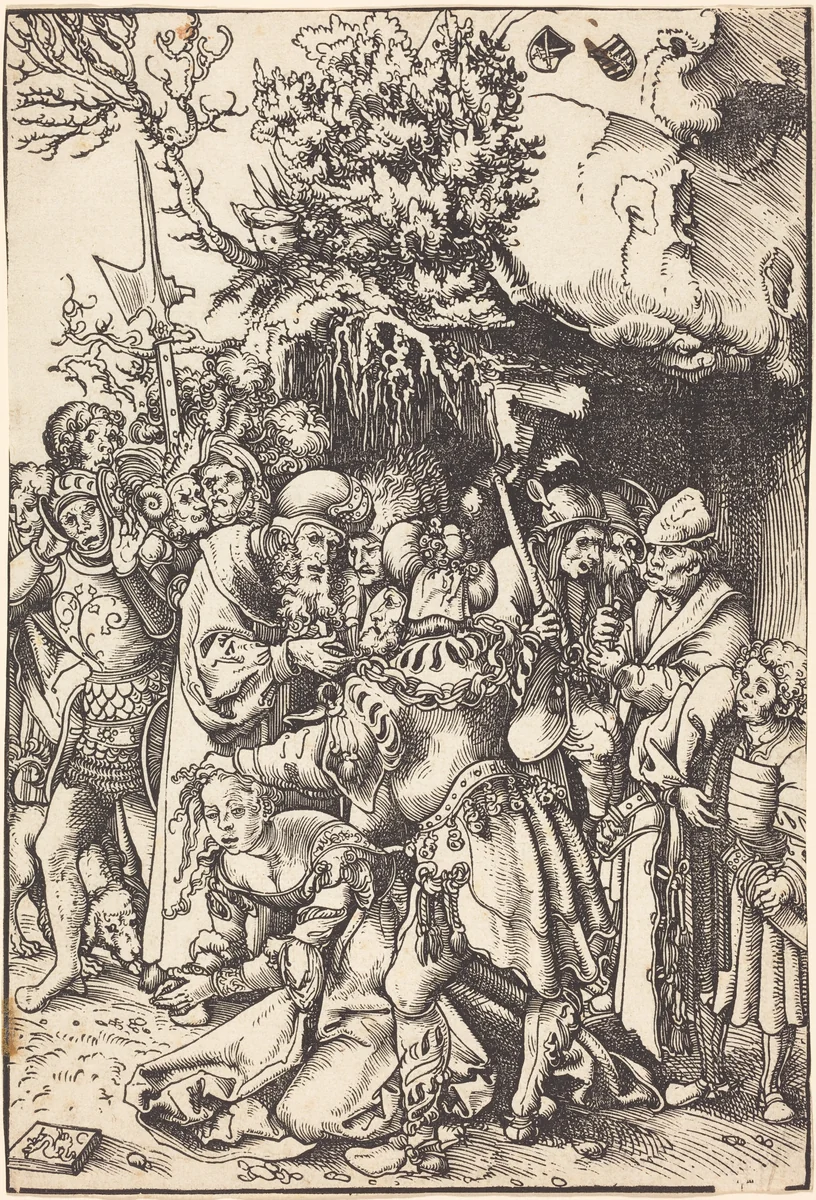 The Martyrdom of Saint Barbara by Lucas Cranach, print, 1472-1553