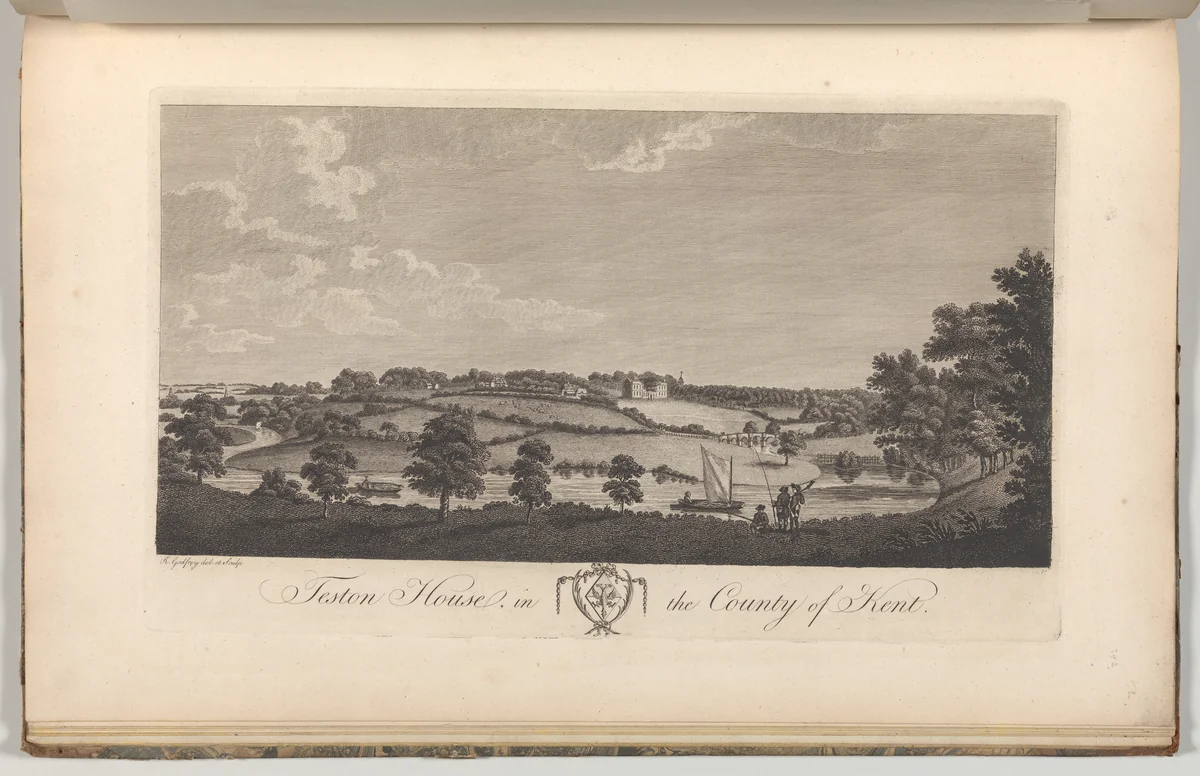Teston House in the County of Kent, from Edward Hasted's, The History and Topographical Survey of the County of Kent, vols. 1-3 by Richard Bernard Godfrey, book, 1777-1790