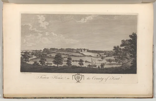 Teston House in the County of Kent, from Edward Hasted's, The History and Topographical Survey of the County of Kent, vols. 1-3 by Richard Bernard Godfrey, book, 1777-1790