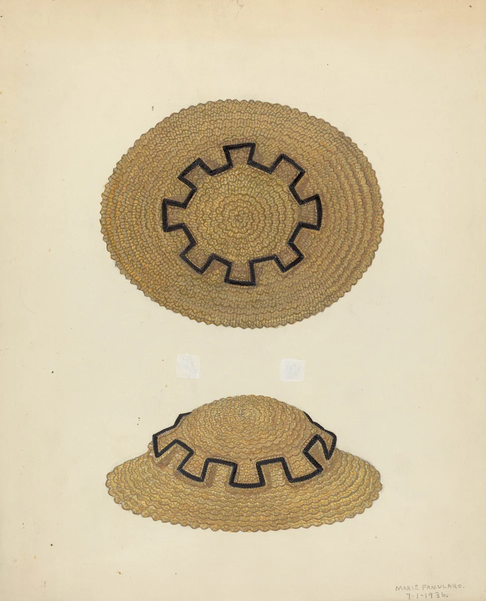 Hat by Marie Famularo, index of american design, 1936
