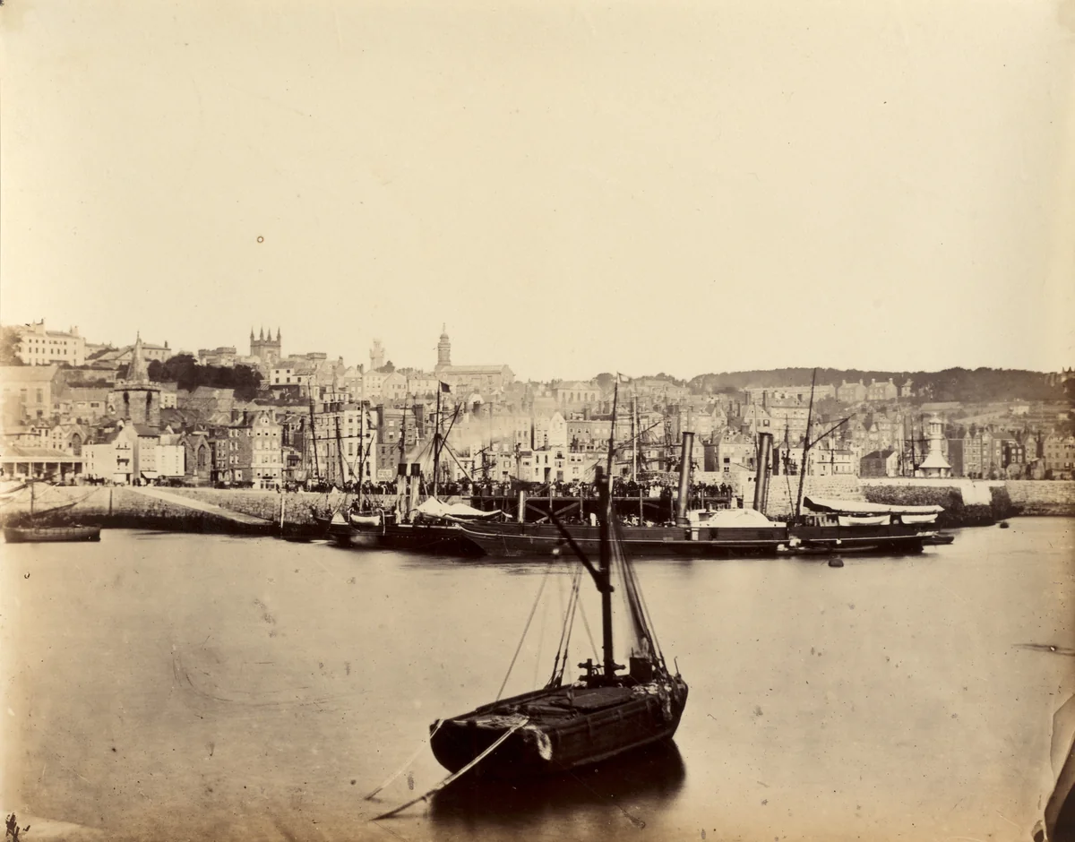 Jersey from the Pier, A.L.M. by Alfred Capel-Cure, photograph, 1859