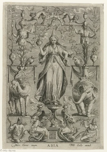 Azië by Unknown, print, 1547-1622