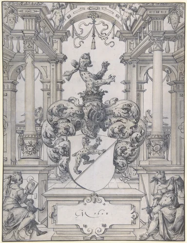 Design for a Stained Glass Window by Christoph Murer, drawing, 1608
