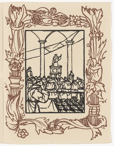 Plate (page 271) from Les Petites Fleurs de St. François (The Little Flowers of St. Francis) by Émile Bernard, illustrated book, 1928