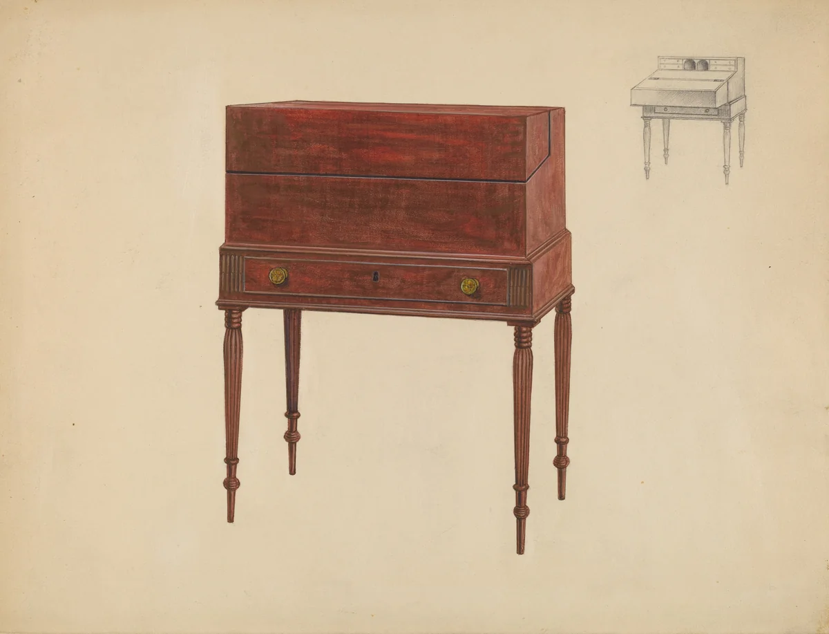 Box Desk by Arthur Johnson, index of american design, 1936