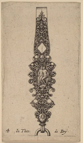 Ornament by Theodor de Bry, print, 1528-1598