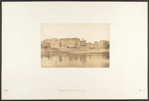 Vue générale de l'île de Philae, prise de l'Est by Maxime Du Camp, photograph, 1849-1850