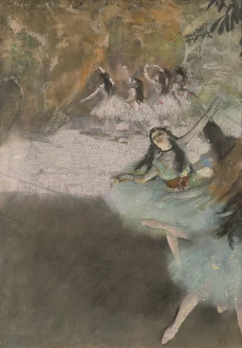 On the Stage by Edgar Degas, drawing, 1876-1877