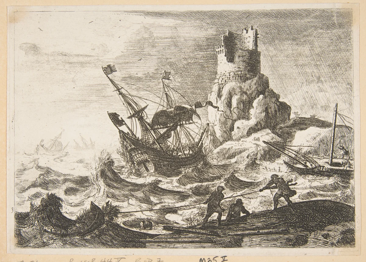 The Shipwreck by Claude Lorrain, print, 1633-1646