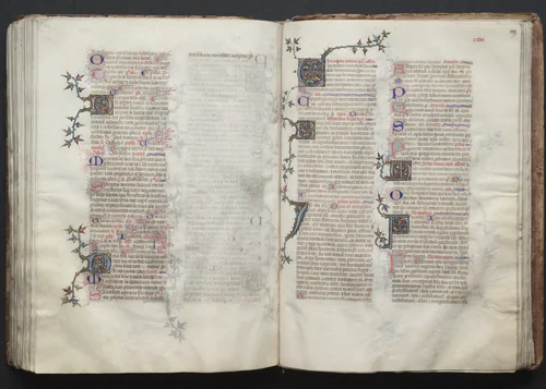 The Gotha Missal: Fol. 128v, Text by Master of the Boqueteaux, book, 1370-1380