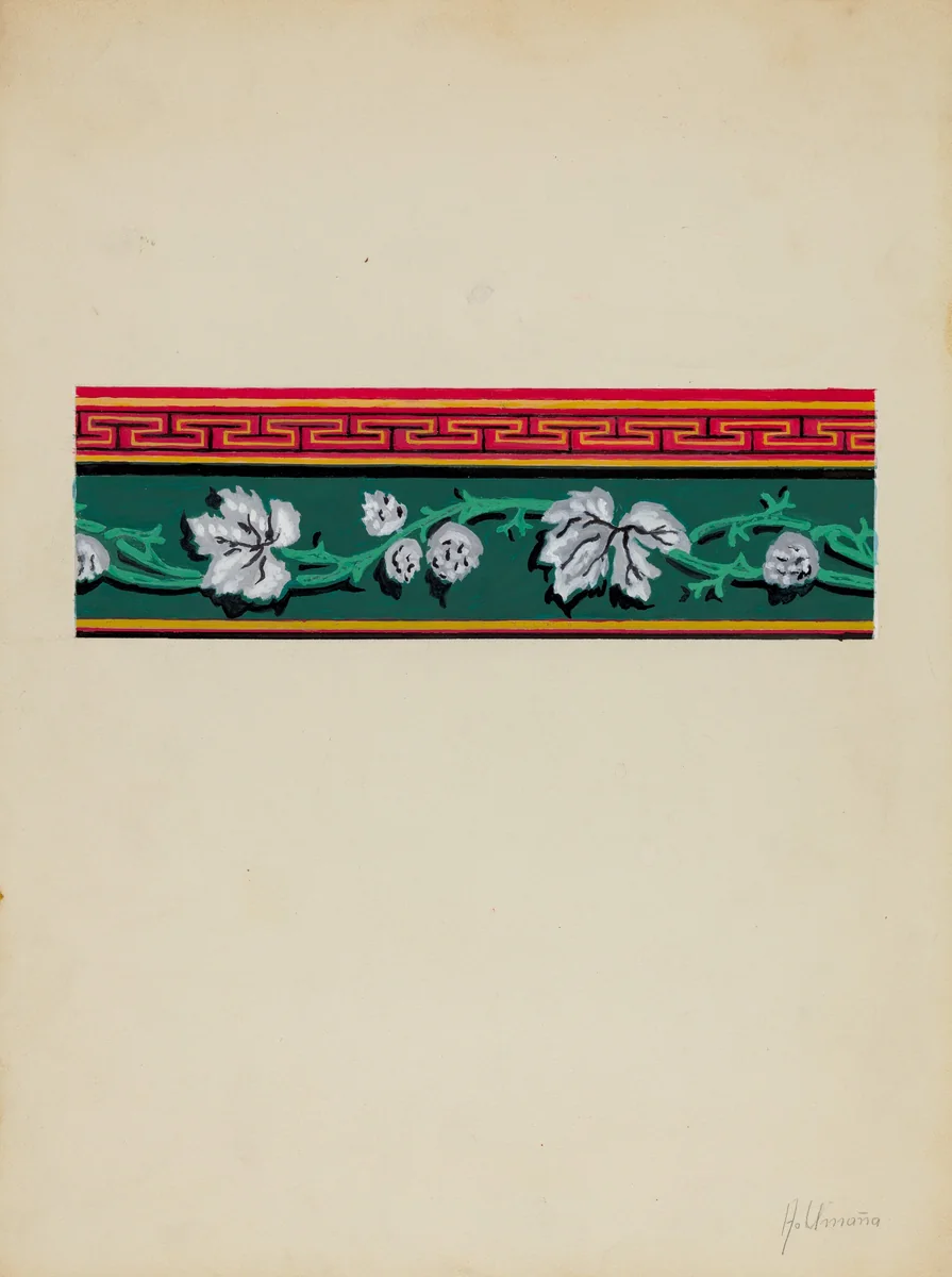 Wall Paper by Alfonso Umana, index of american design, 1936