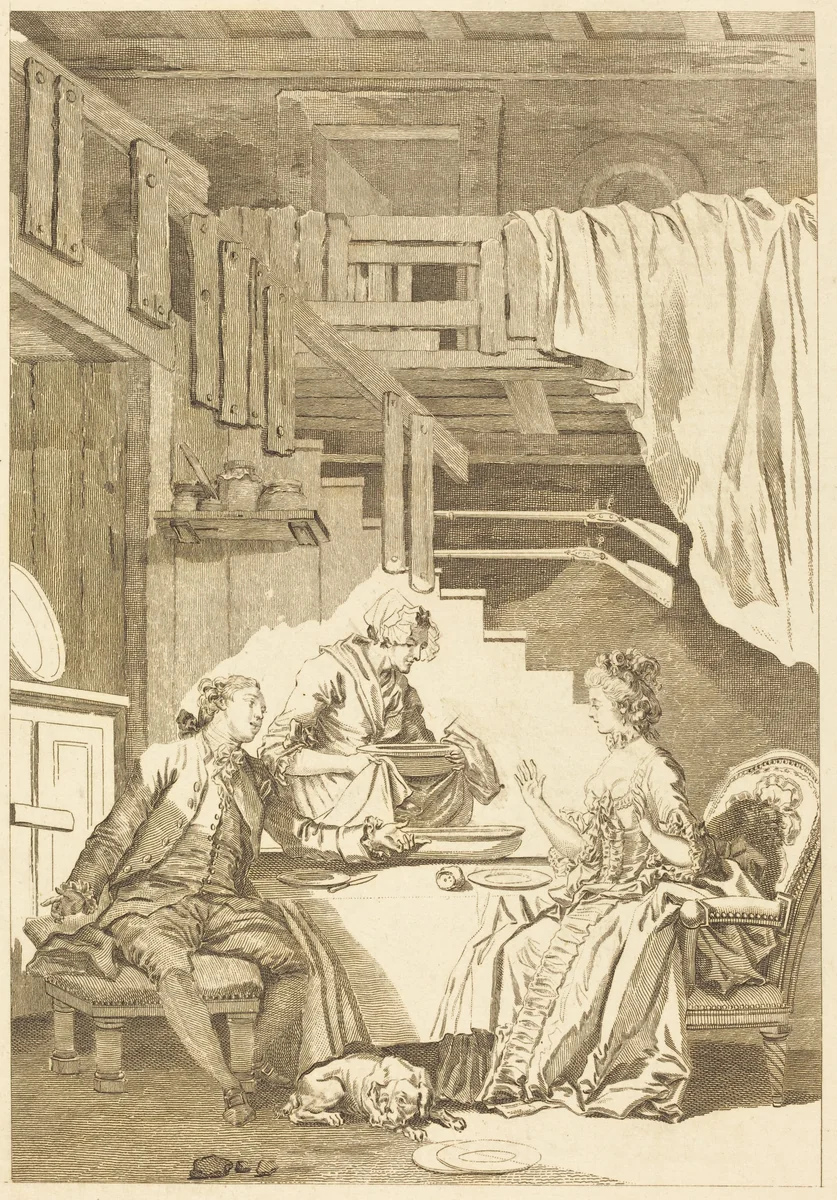 Le faucon by Jean-Baptiste Tilliard, print, 1741-1808