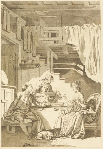 Le faucon by Jean-Baptiste Tilliard, print, 1741-1808