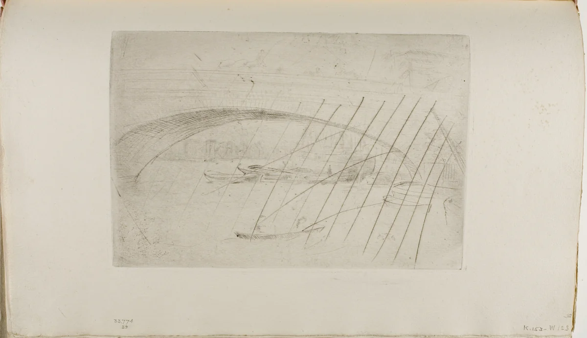 London Bridge by James McNeill Whistler, print, 1877