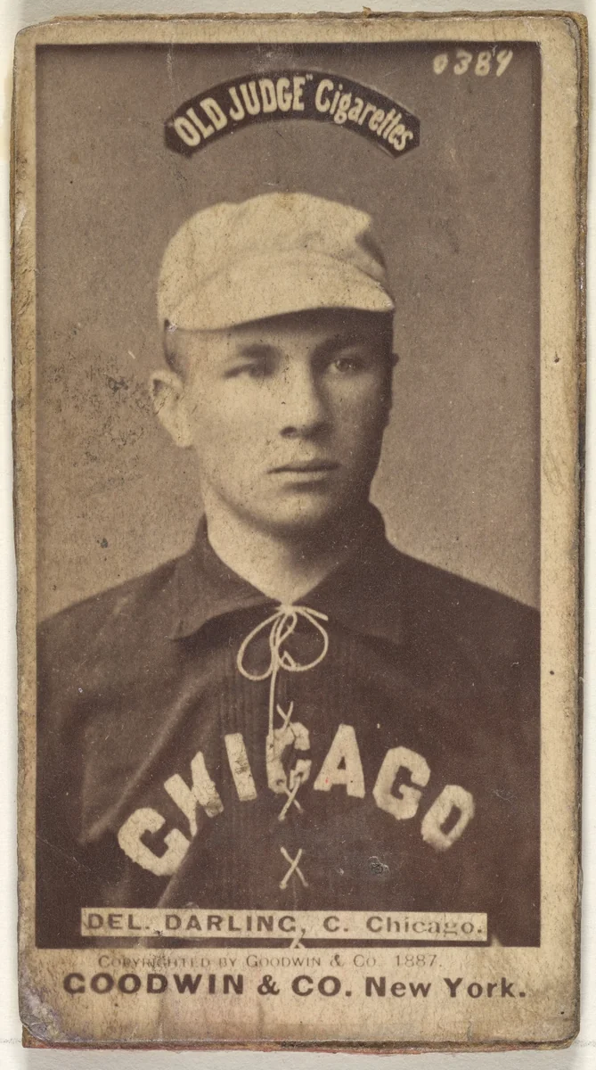 Dell Darling, Catcher, Chicago, from the Old Judge series (N172) for Old Judge Cigarettes by Goodwin & Company, photograph, 1887