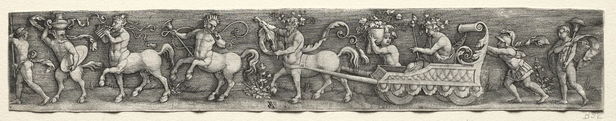 Triumph of Bacchus by Georg Pencz, print, 1534-1544