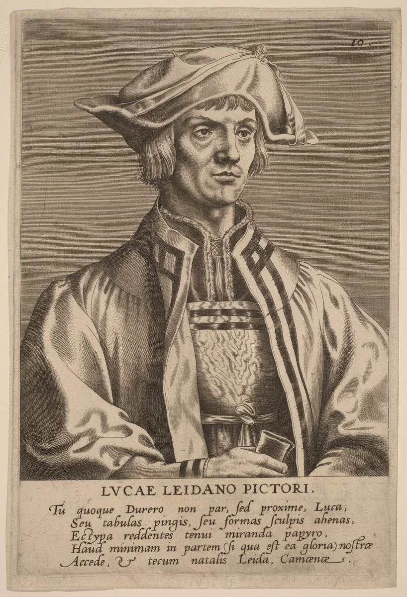 Lucas van Leyden by Johan Wierix, print, 1553-1619