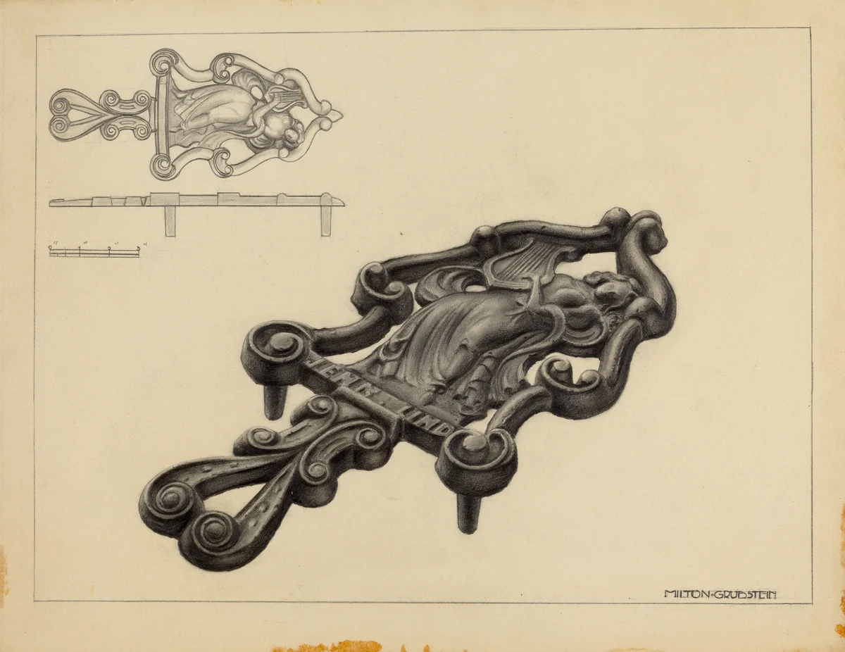 Flat Iron Holder by Milton Grubstein, index of american design, 1939