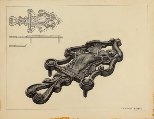 Flat Iron Holder by Milton Grubstein, index of american design, 1939