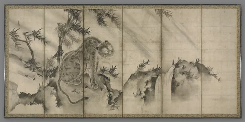 Dragon and Tiger by Sesson Shūkei (雪村周継), painting, 1546-1556
