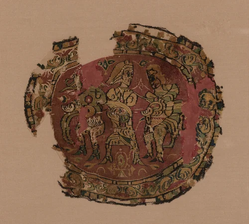 Three Figures from a Tunic by Unknown, textile, 750-800