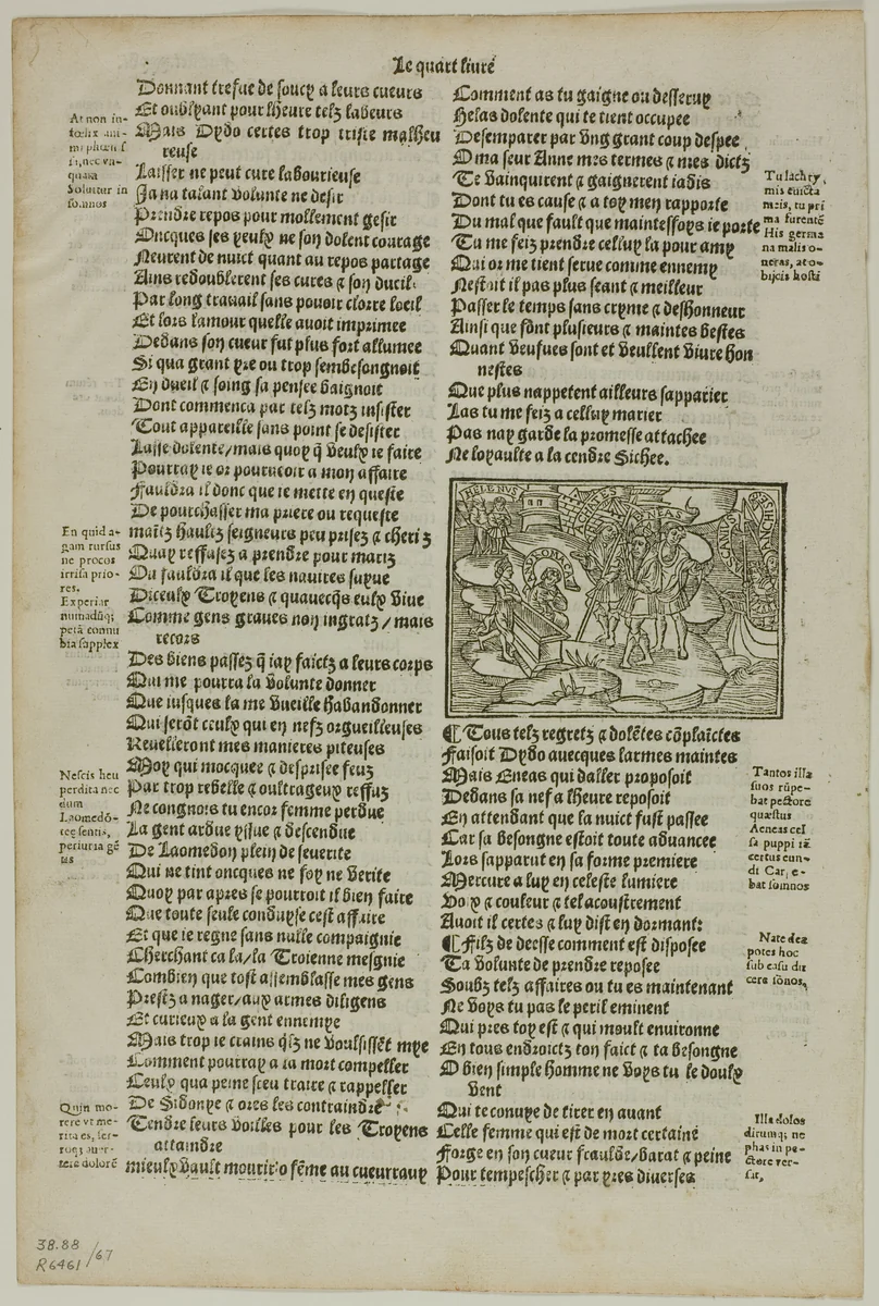 Illustration from Les Eneydes de Virgille, plate 67 from Woodcuts from Books of the XVI Century by Unknown Artist, print, 1540