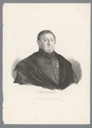 Portret van Johannes Matthias Schrant by Antoine Lemonnier, print, 1800-1849