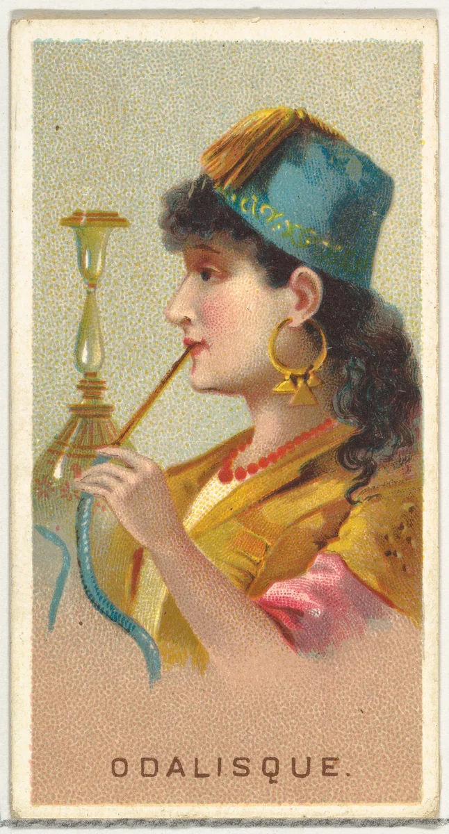 Odalisque, from World's Smokers series (N33) for Allen & Ginter Cigarettes by Allen & Ginter, print, 1888