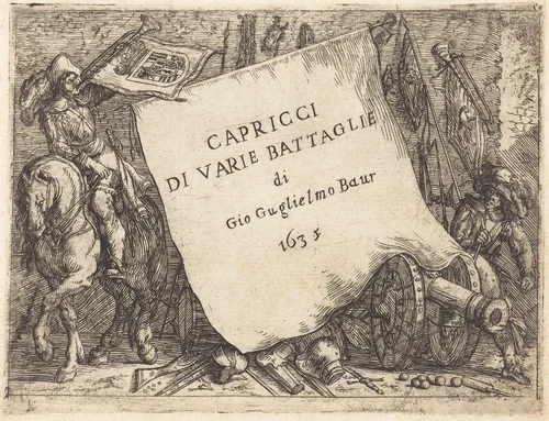 Capricci di varie battaglie (Title Page) by Johann Wilhelm Baur, print, 1635