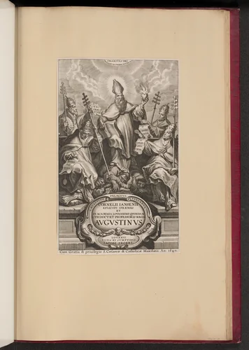 Title Page for Cornelii Iansenii ... Avgvstinvs by Cornelis Galle
Peter Paul Rubens, print, 1640