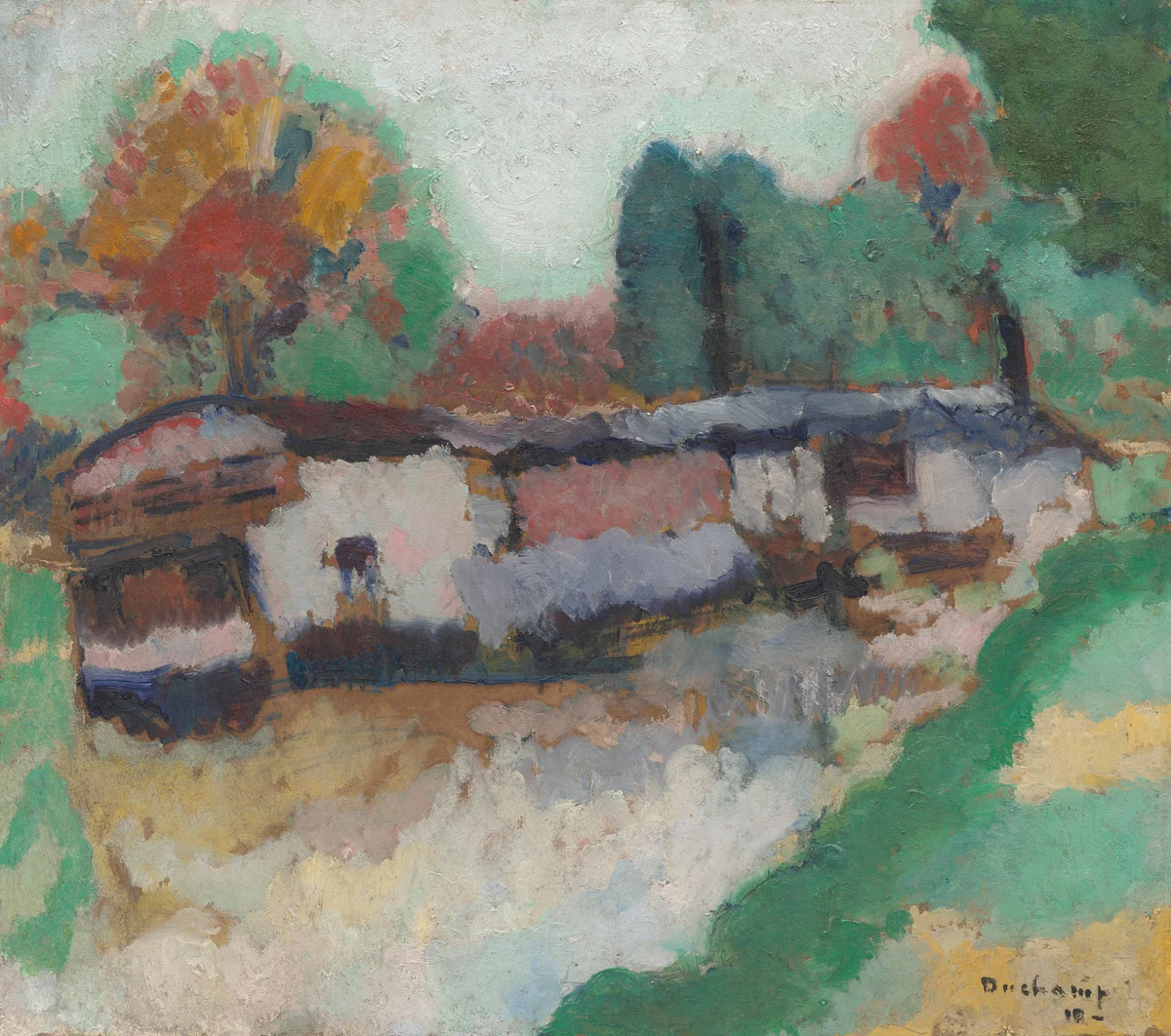 Laundry Barge by Marcel Duchamp, painting, 1910