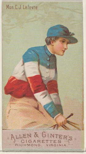 Mon. C.J. Lefevre, from the Racing Colors of the World series (N22b) for Allen & Ginter Cigarettes by Allen & Ginter, print, 1888
