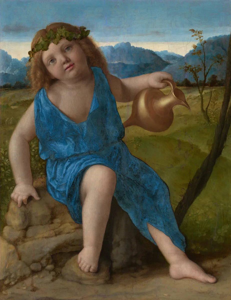 The Infant Bacchus by Giovanni Bellini, painting, 1505-1510