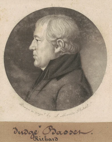 Richard Bassett by Charles B. J. Févret de Saint-Mémin, print, 1802