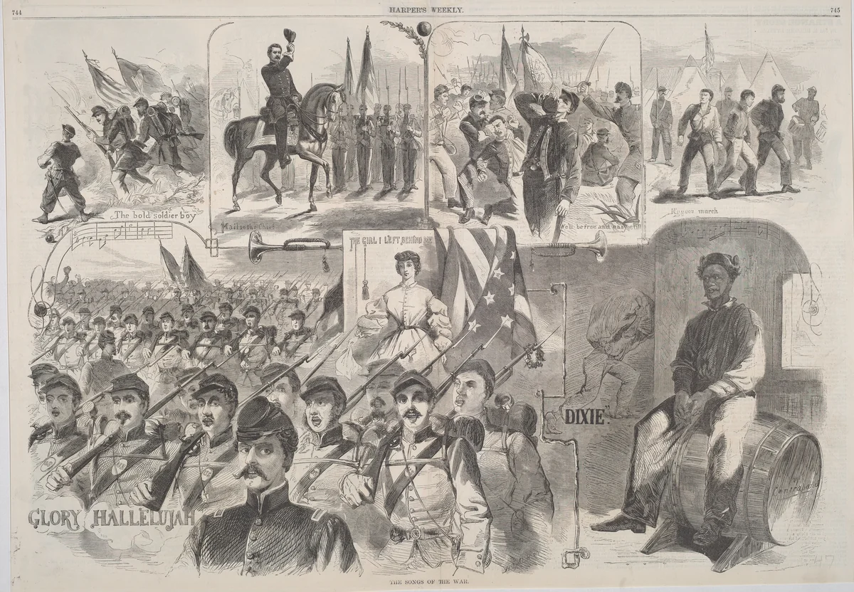 The Songs of War by Winslow Homer, print, 1861