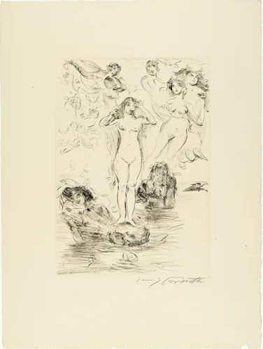 The Birth of Venus (Die Geburt der Venus) from Compositions (Kompositionen) by Lovis Corinth, print, 1921