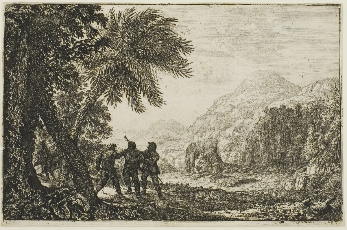 Scene of Brigands by Claude Lorrain, print, 1633