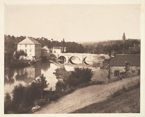 [Pont d'Ouilly on the Orne River, Normandy] by Louis-Adolphe Humbert de Molard, photograph, 1850-1851