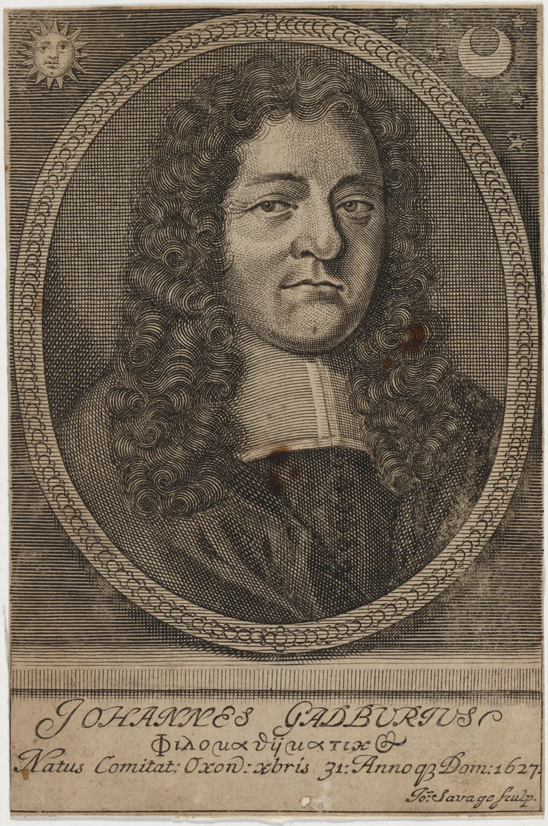 John Gadbury, Astrologer by John Savage, print, 1660-1700