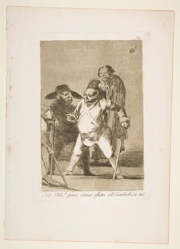 Plate 76 from "Los Caprichos": You understand?... well, as I say... eh! Look out! otherwise... (¿Està Umd...pues, Como digo..eh! Cuidado! si no...) by Goya, print, 1799