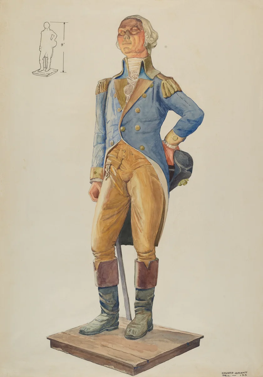 George Washington by Edward Grant, index of american design, 1936