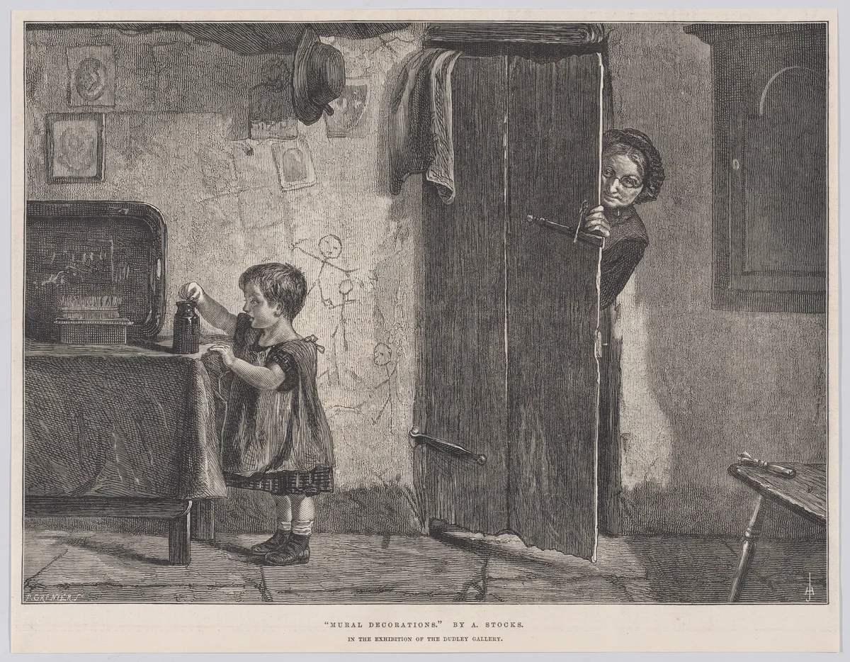 Mural Decorations, from "Illustrated London News" by Pierre Grenier, print, 1876