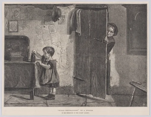 Mural Decorations, from "Illustrated London News" by Pierre Grenier, print, 1876