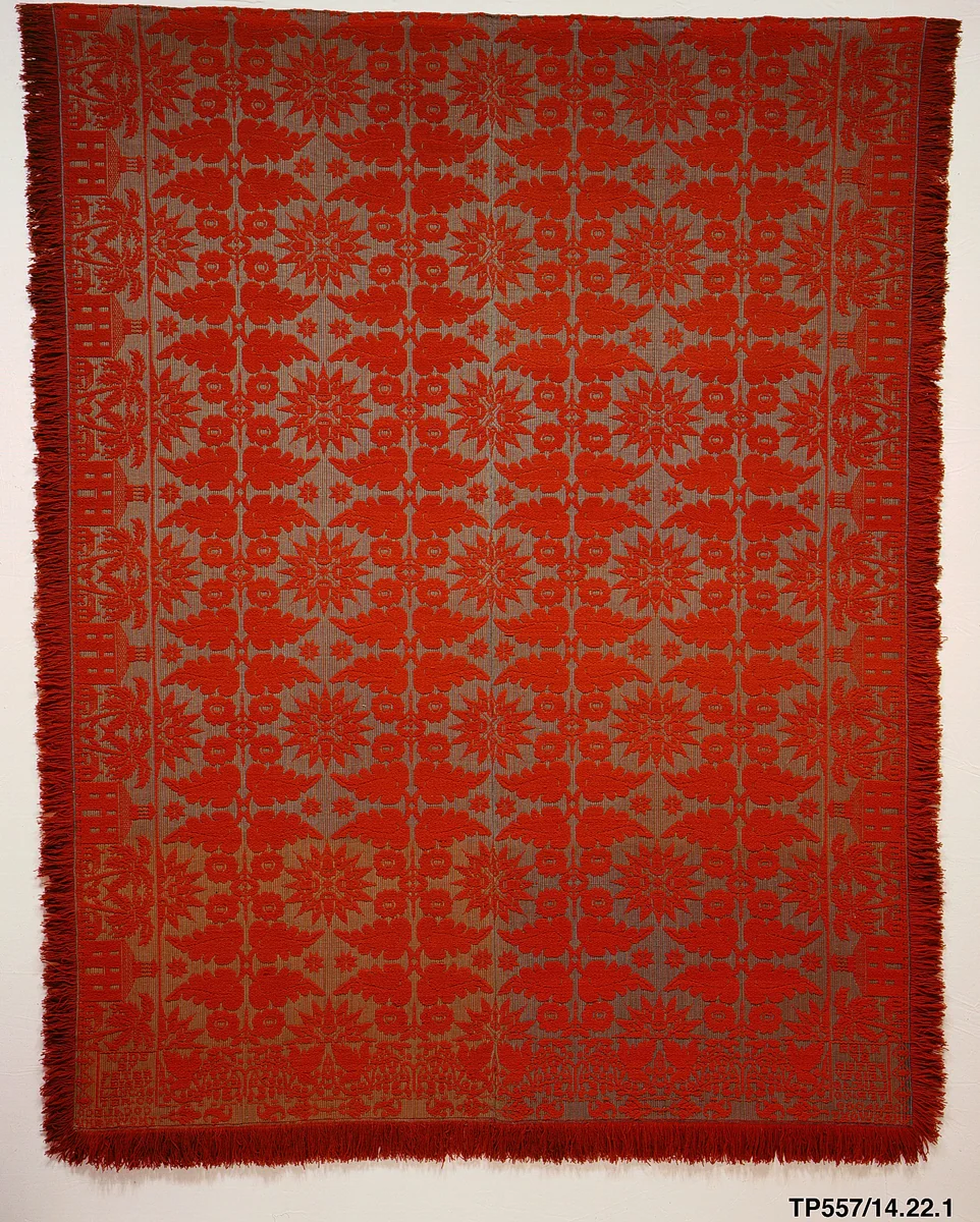 Coverlet by Peter Leisey, artwork, 1835-1840