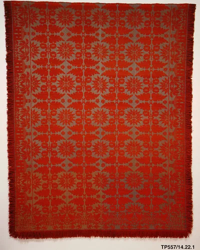 Coverlet by Peter Leisey, artwork, 1835-1840