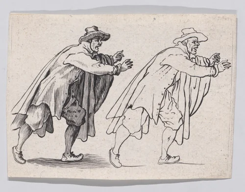 Copy of L'Homme Qui Court (The Running Man), from "Les Caprices" Series B, The Nancy Set by anonymous, print, 1620-1700