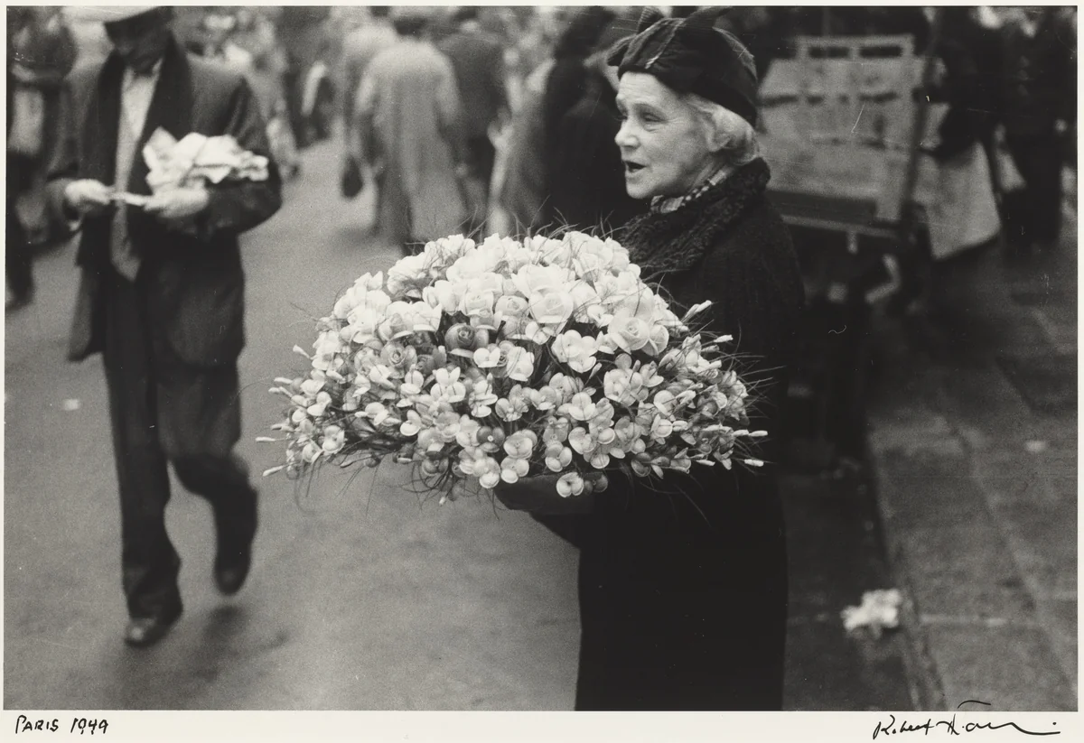 Flowers, Paris by Robert Frank, photograph, 1951