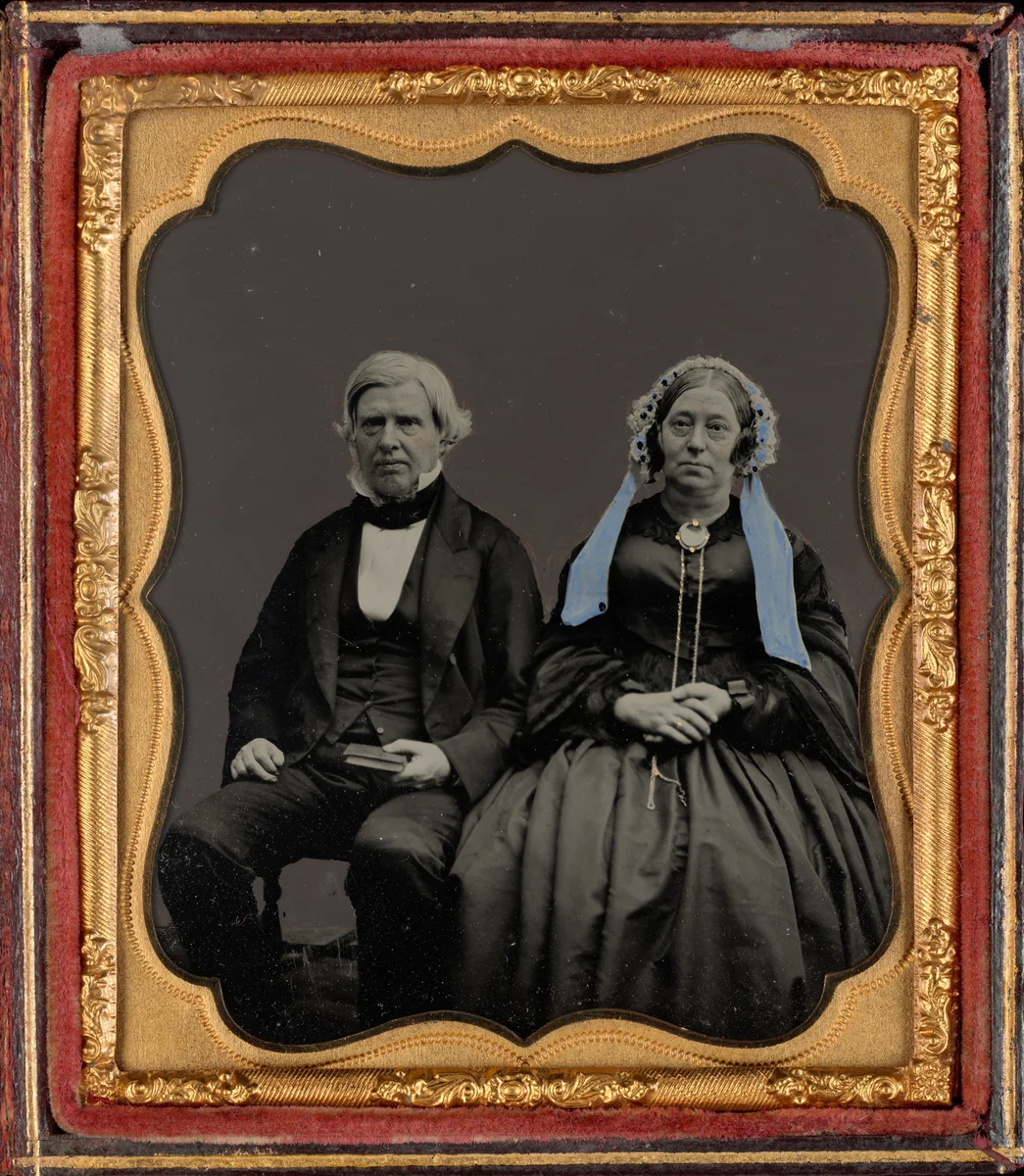 Portrait of a Man and Woman by British 19th Century, photograph, 1855-1865